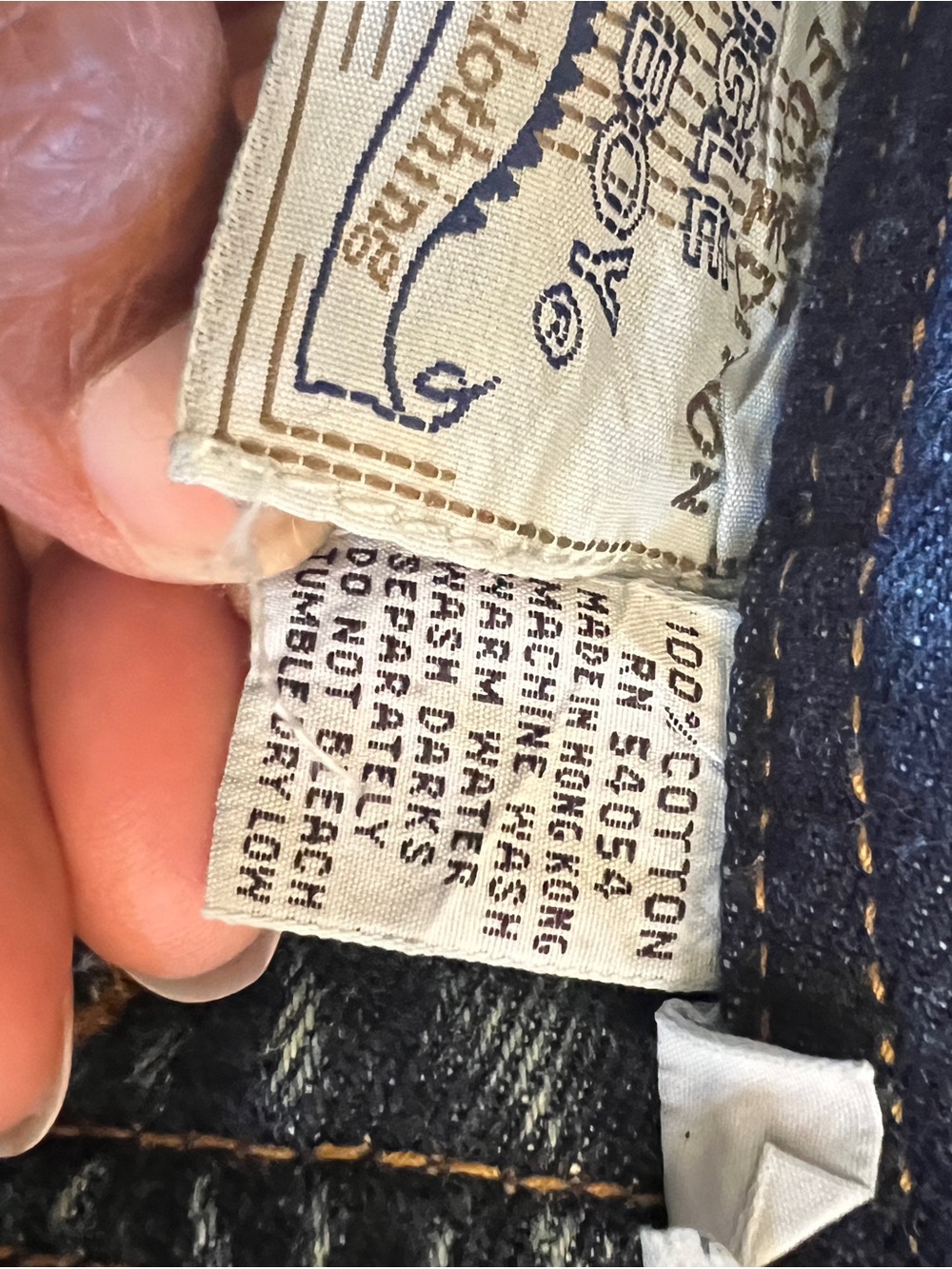 Vintage 90s Bugle Boy High Rise Jeans Western Leather Trim Tapered - Picture 5 of 11